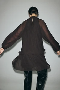 Plissé Jersey Dress