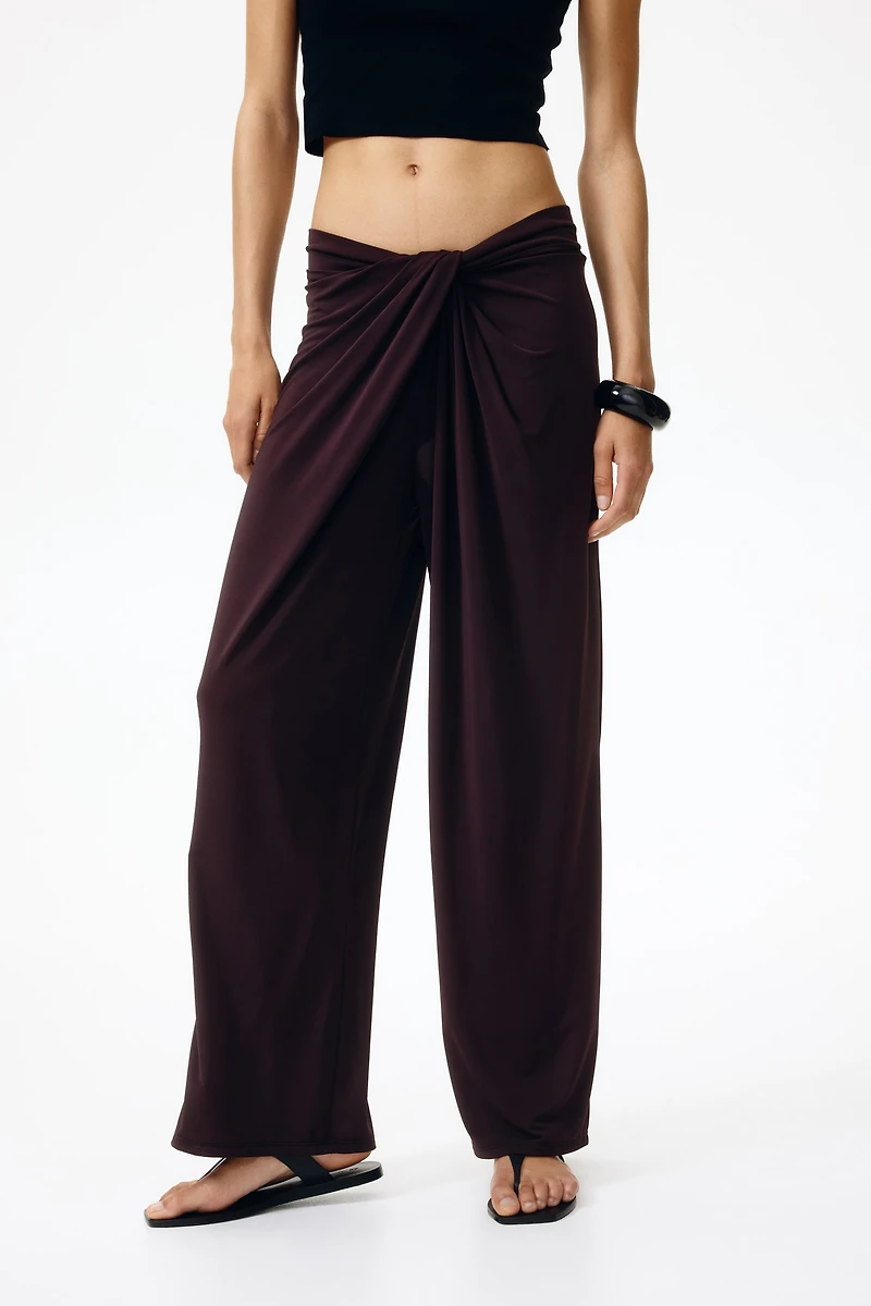 Pantalon en jersey avec détail torsadé