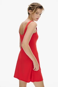 Sleeveless Microfiber Dress