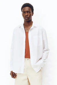 Chemise ample en popeline de coton
