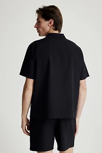 Seersucker Pajama Shirt and Shorts