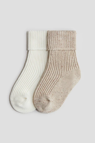 2-Pack Rib-Knit Socks