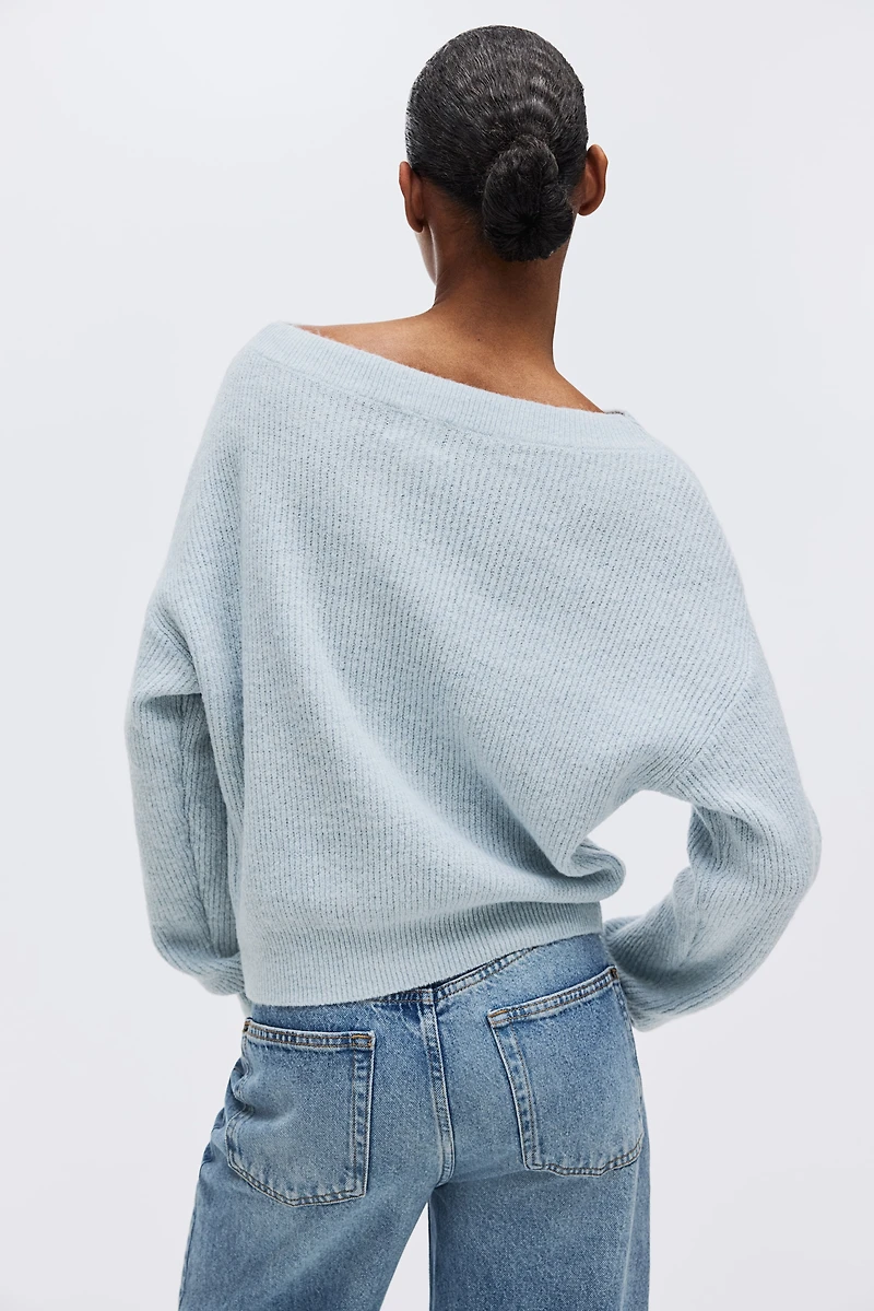 Oversized Boat-Neck Sweater