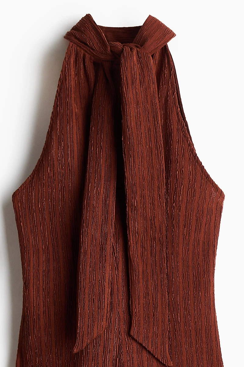 Sleeveless Crinkled Dress