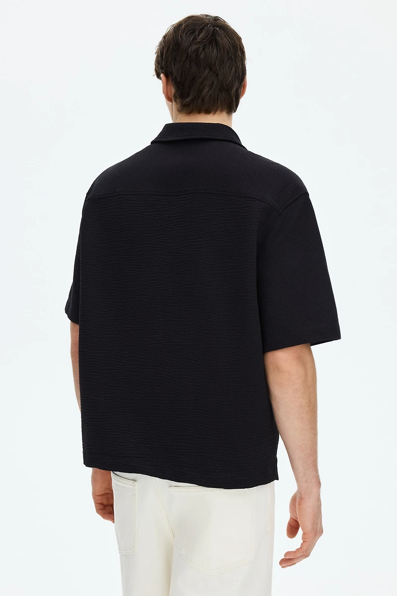 Relaxed-Fit Waffled Resort Shirt