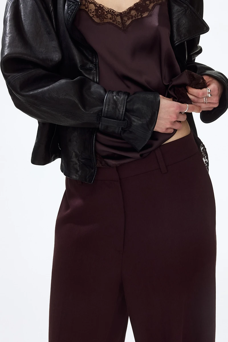 Pantalon large en lin mélangé