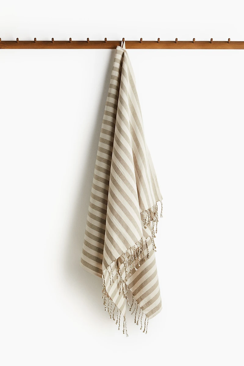 Serviette de bain en lin mélangé