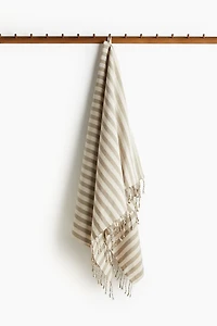 Serviette de bain en lin mélangé