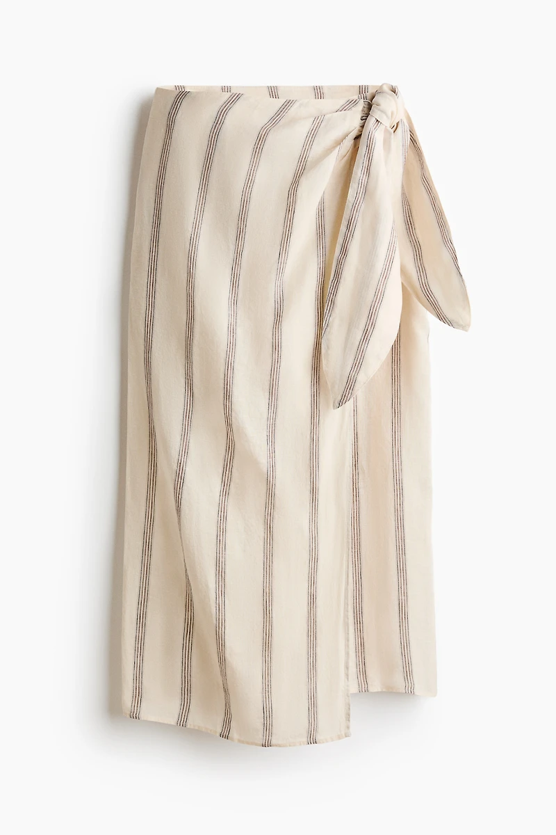 Linen wrap skirt
