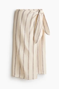 Linen wrap skirt