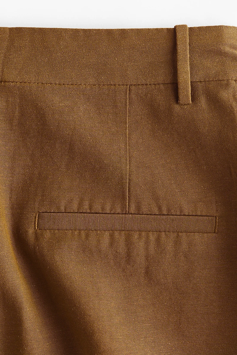 Dressy Linen-Blend Shorts