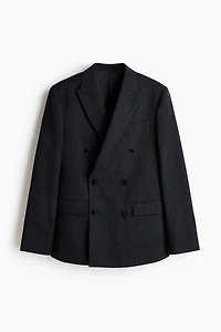 Veste croisée classique en laine mélangée