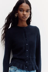 Pointelle-Knit Cardigan