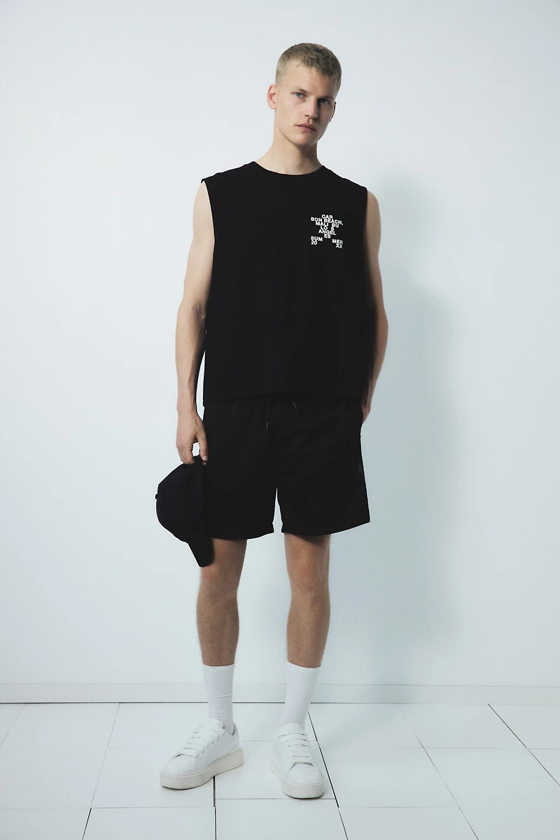 Loose-Fit Printed Tank Top