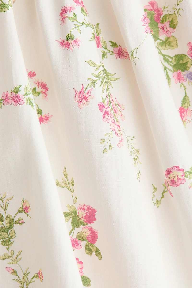 Robe en popeline avec jupe évasée