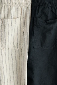 Lot de 2 pantalons en lin mélangé