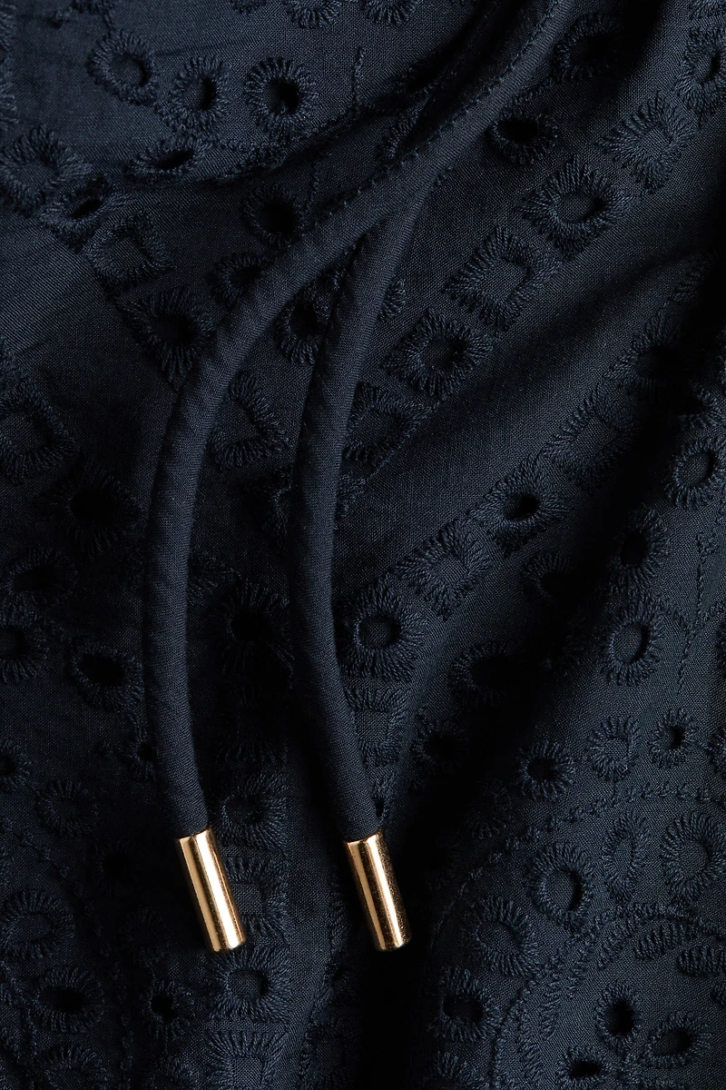 Eyelet-Embroidered Cotton Shirt Dress