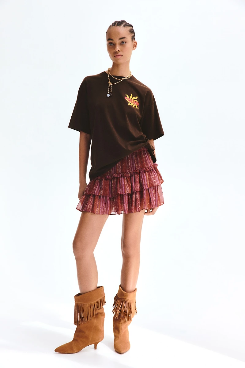 Oversized T-Shirt with Printed Motif