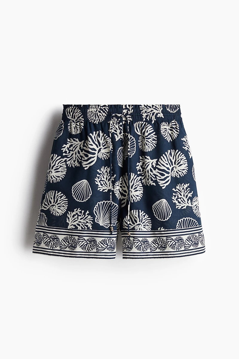 Printed Drawstring Shorts