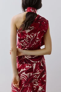 Strap-Detail One-Shoulder Top
