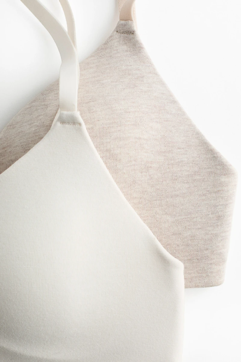 2-pack Padded Soft-cup Cotton Bras