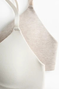 2-pack Padded Soft-cup Cotton Bras