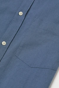 Regular Fit Linen-blend Shirt
