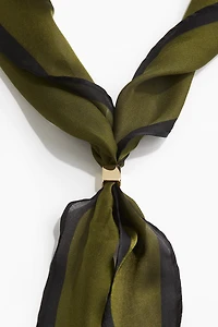 Metal-Detail Neck Scarf