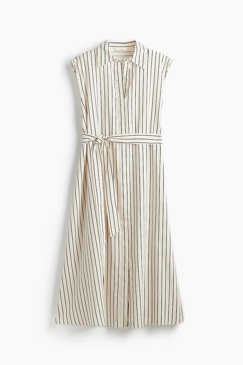 Robe chemise en lin mélangé