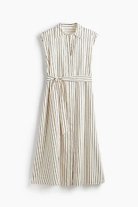 Robe chemise en lin mélangé