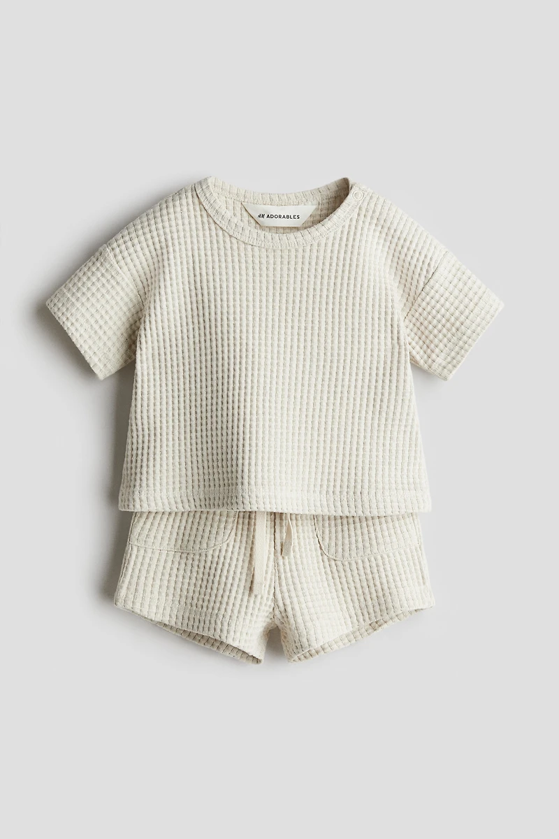 2-Piece Waffled Cotton Set