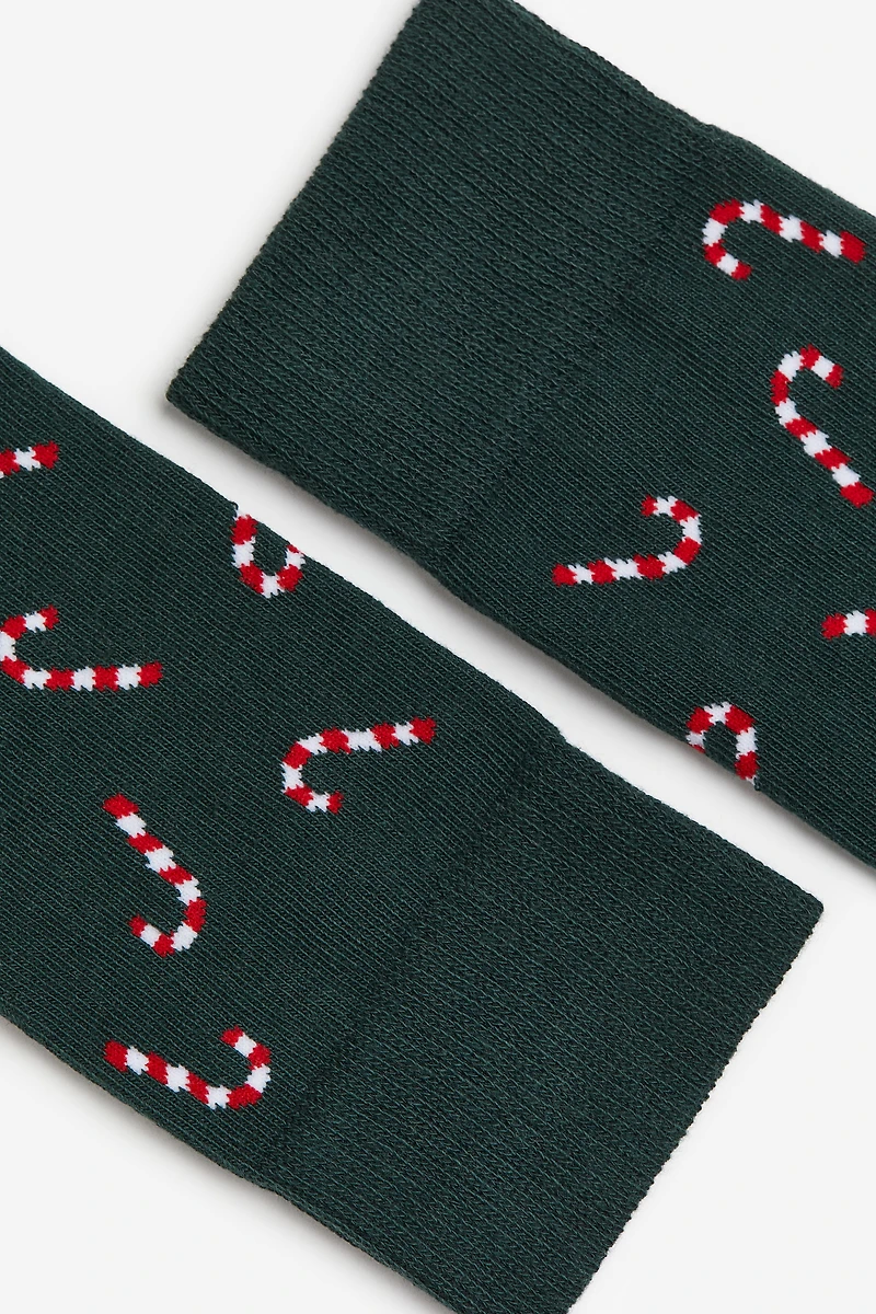 Jacquard-knit Socks