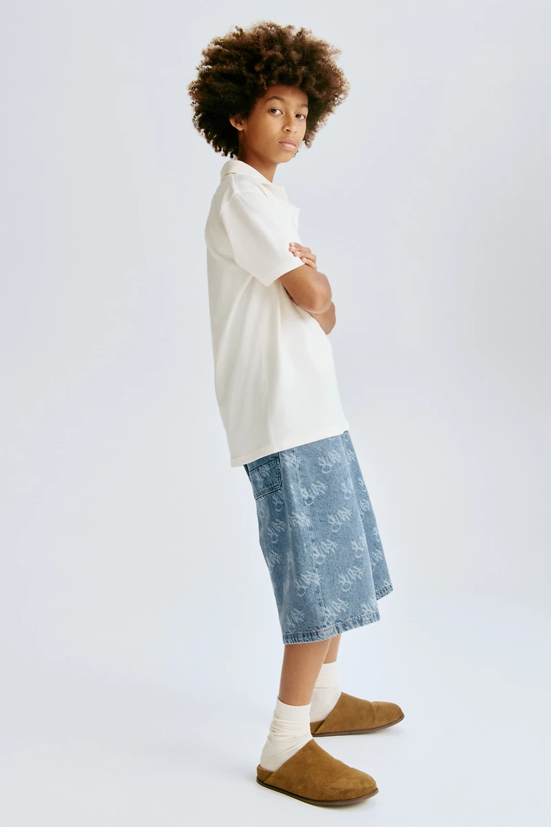 Short flottant en denim