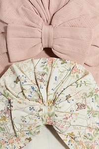 2-Pack Bow-Detail Beanies