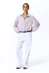 Lace-Trimmed Cotton Shirt