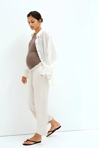 MAMA Before & After Linen-Blend Pants