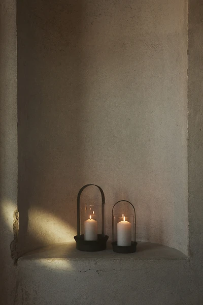 Glass Hurricane Candle Holder