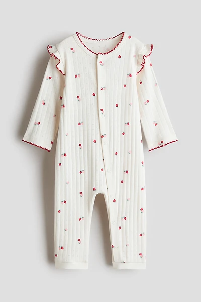 Cotton Pointelle Pajama Jumpsuit