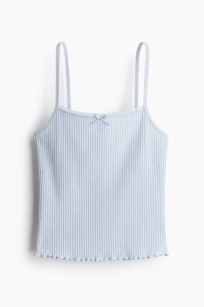 Lace-Trimmed Strappy Top