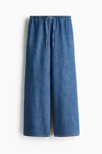 Denim Drawstring Pants