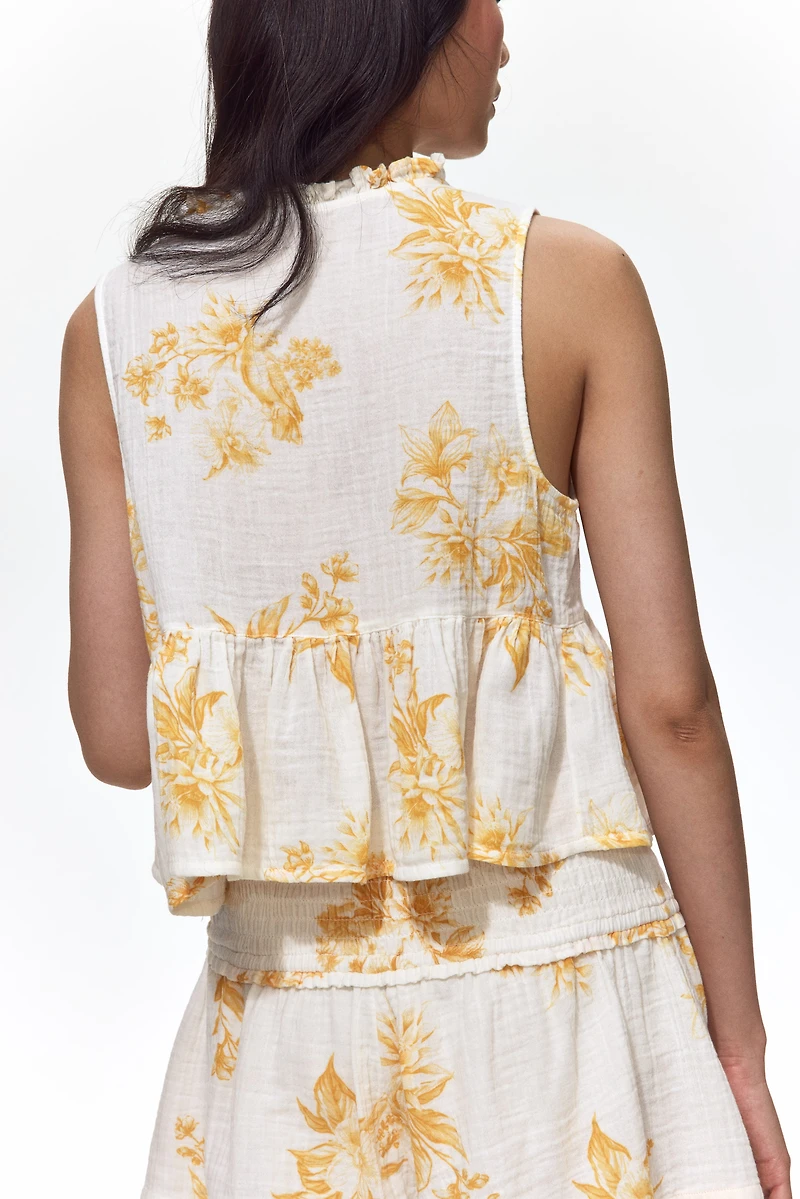 Muslin Peplum Top