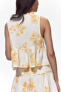 Muslin Peplum Top