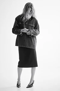 Denim Jacket with Corduroy Collar