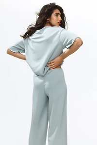Crease-Front Jersey Pants