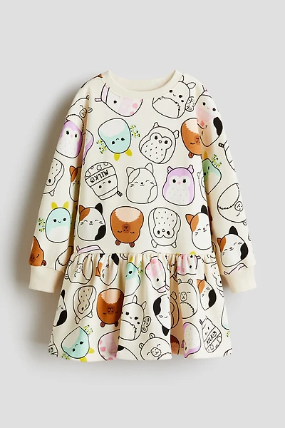 Printed Sweatshirt Dress