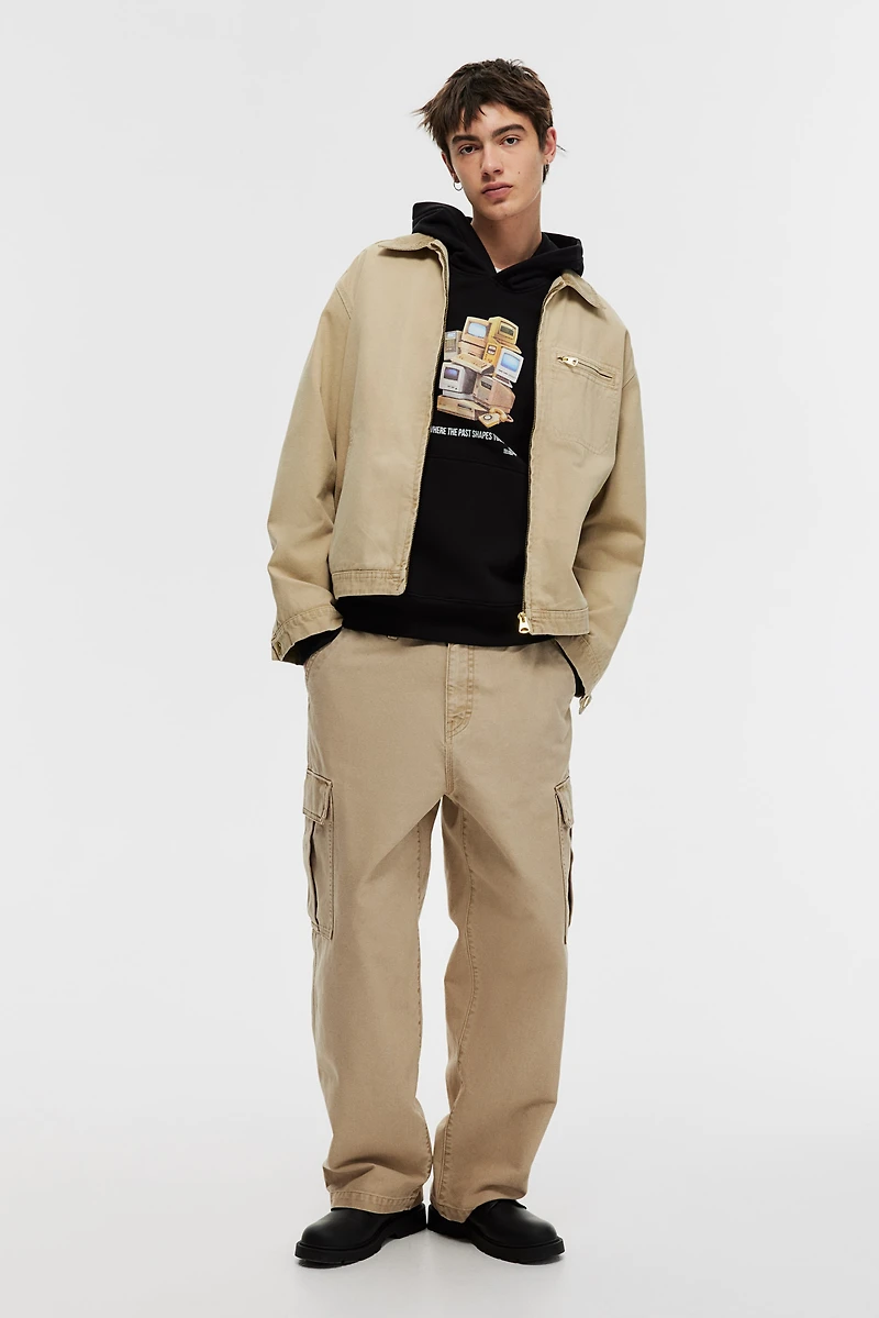 Oversized Fit Printed Hoodie