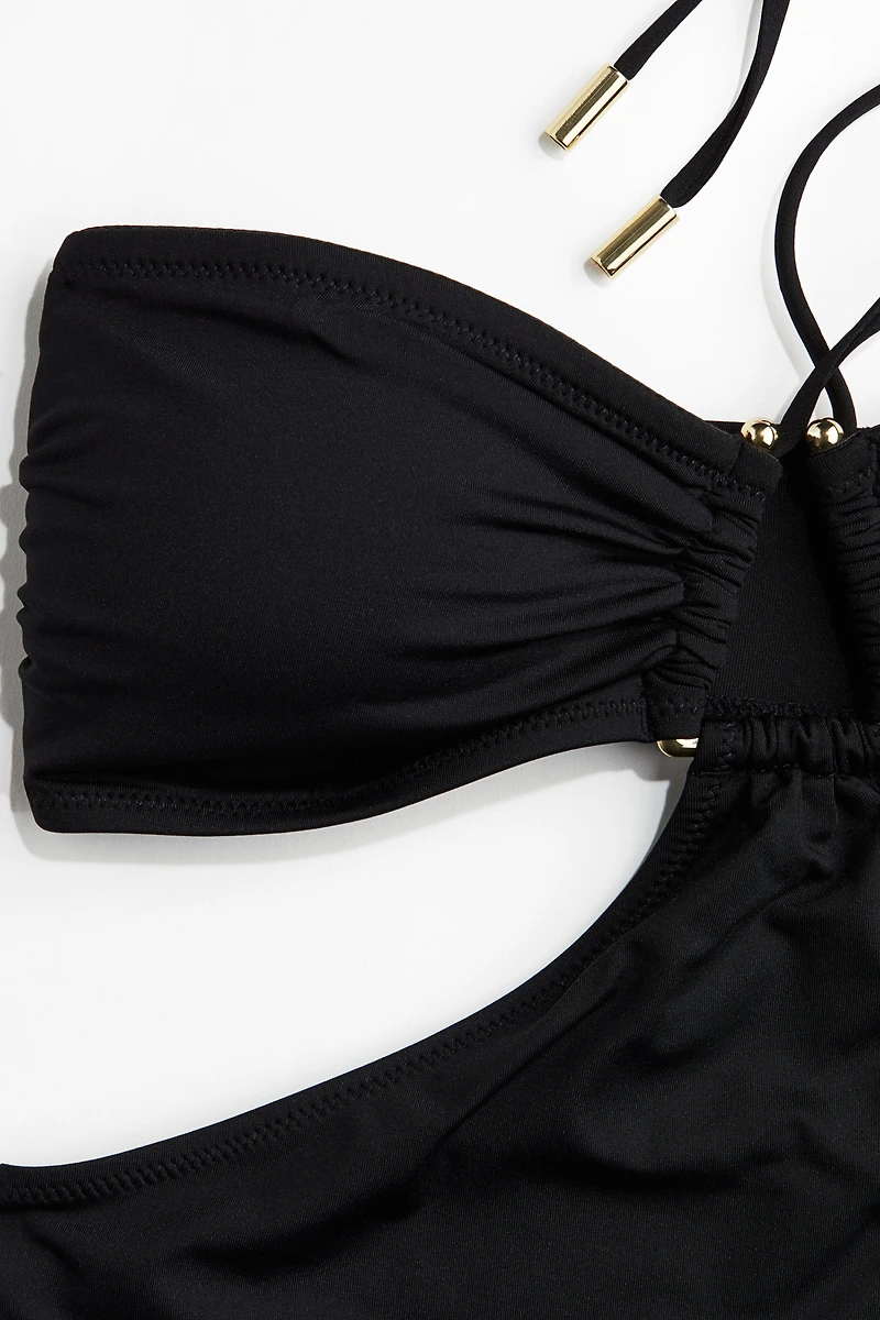 Padded-Cup High-Leg Swimsuit