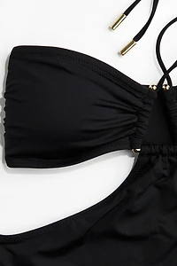 Padded-Cup High-Leg Swimsuit