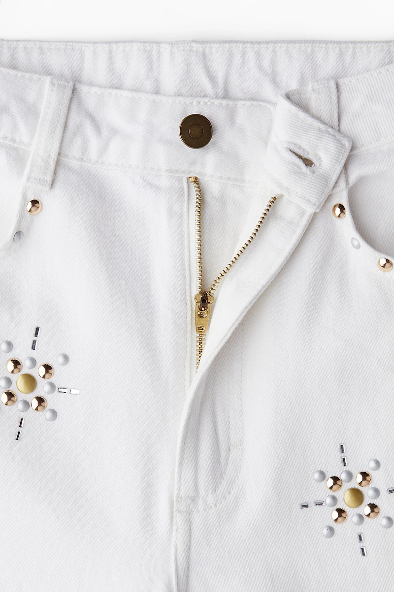 Studded Wide Ultra High Jeans