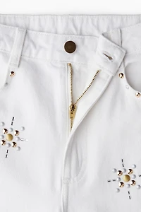 Studded Wide Ultra High Jeans